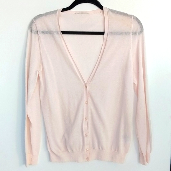 None | Sweaters | Blush Pink Sheer Cardigan | Poshmark